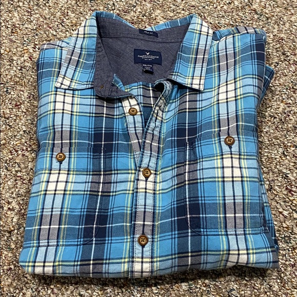American Eagle Outfitters Other - American Eagle Blue and White Plaid Men's Shirt
